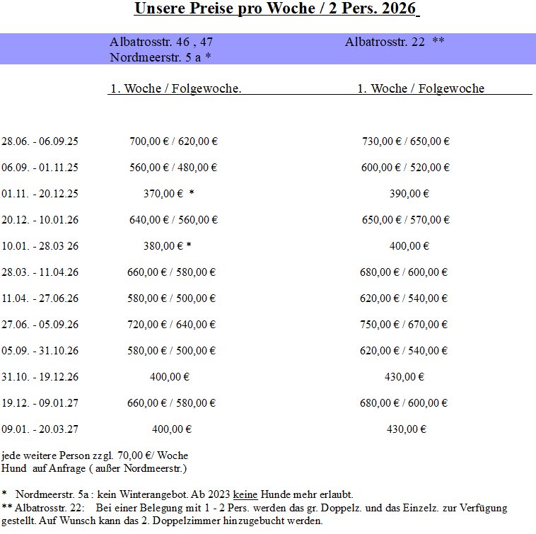 Preisliste
